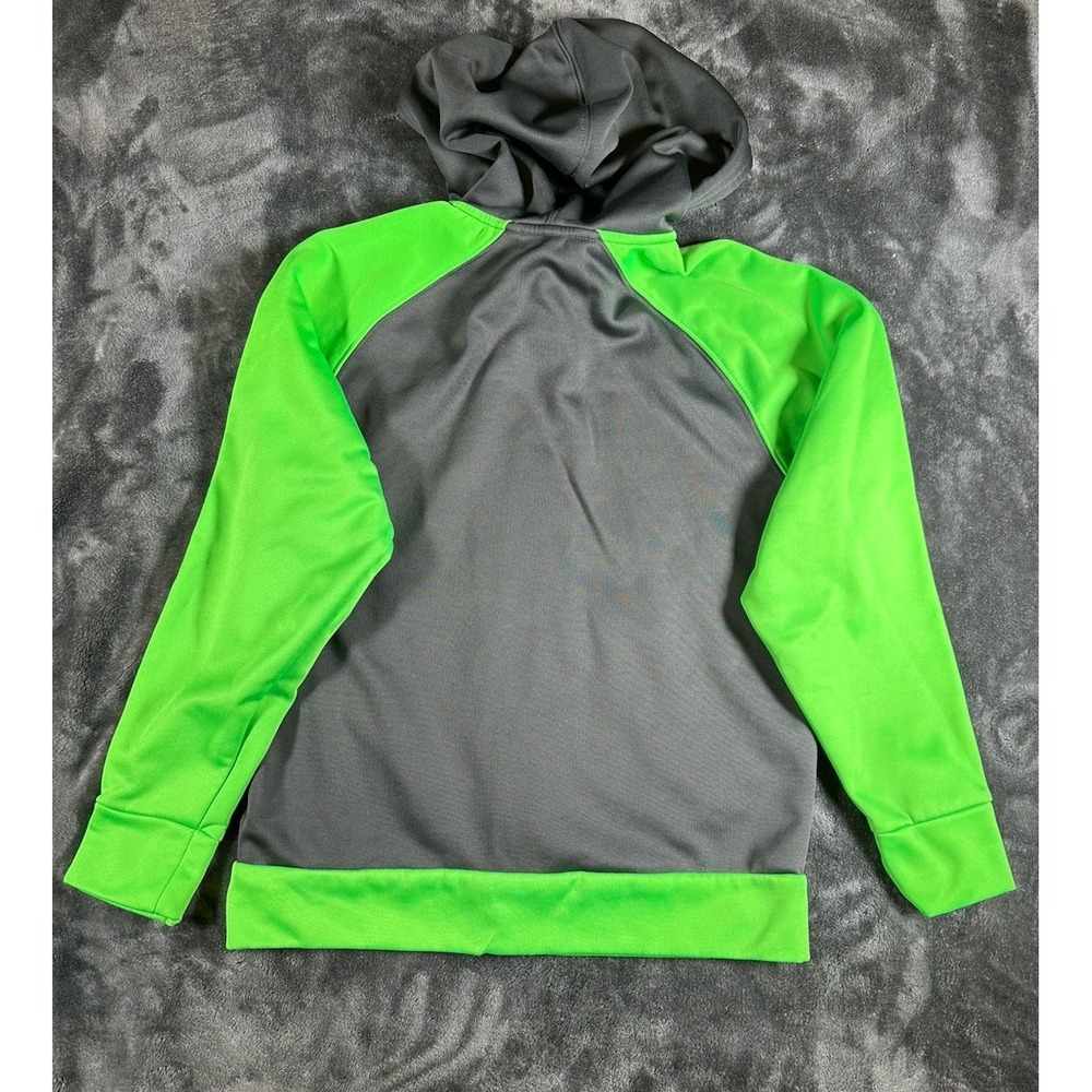 The North Face Full Zip Hoodie Jacket Warm Fleece Green Black Boys MEDIUM 10-12 - Picture 5 of 9